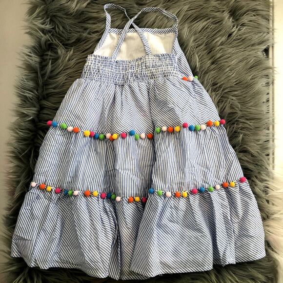 NWOT Tommy Bahama Pom Pom, Tiered Lined Smock Dress, Size Girl 5 - Picture 4 of 5
